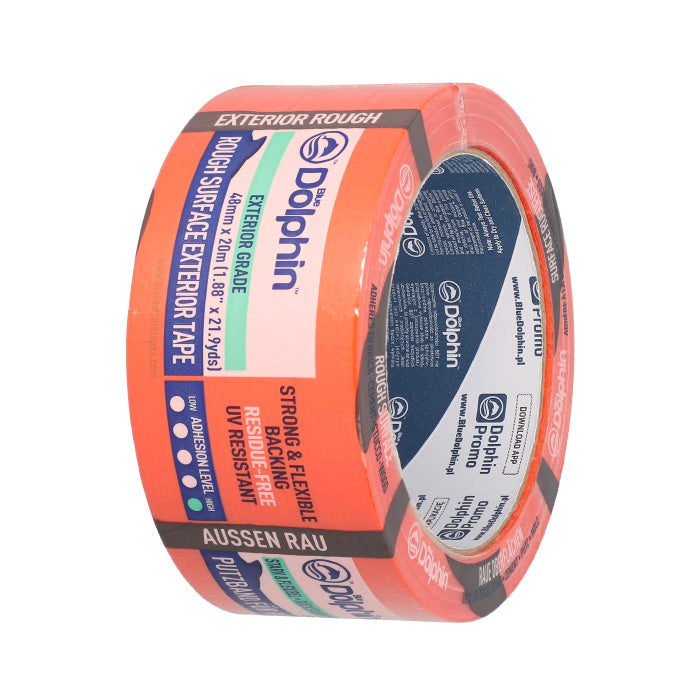 Blue Dolphin Rough Surface Exterior Tape - Orange - 48mm x 50m