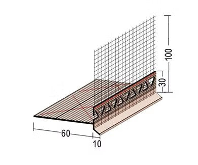 EWI Front Adjustable Pvc Base Profile - 2m > 30 - 60mm