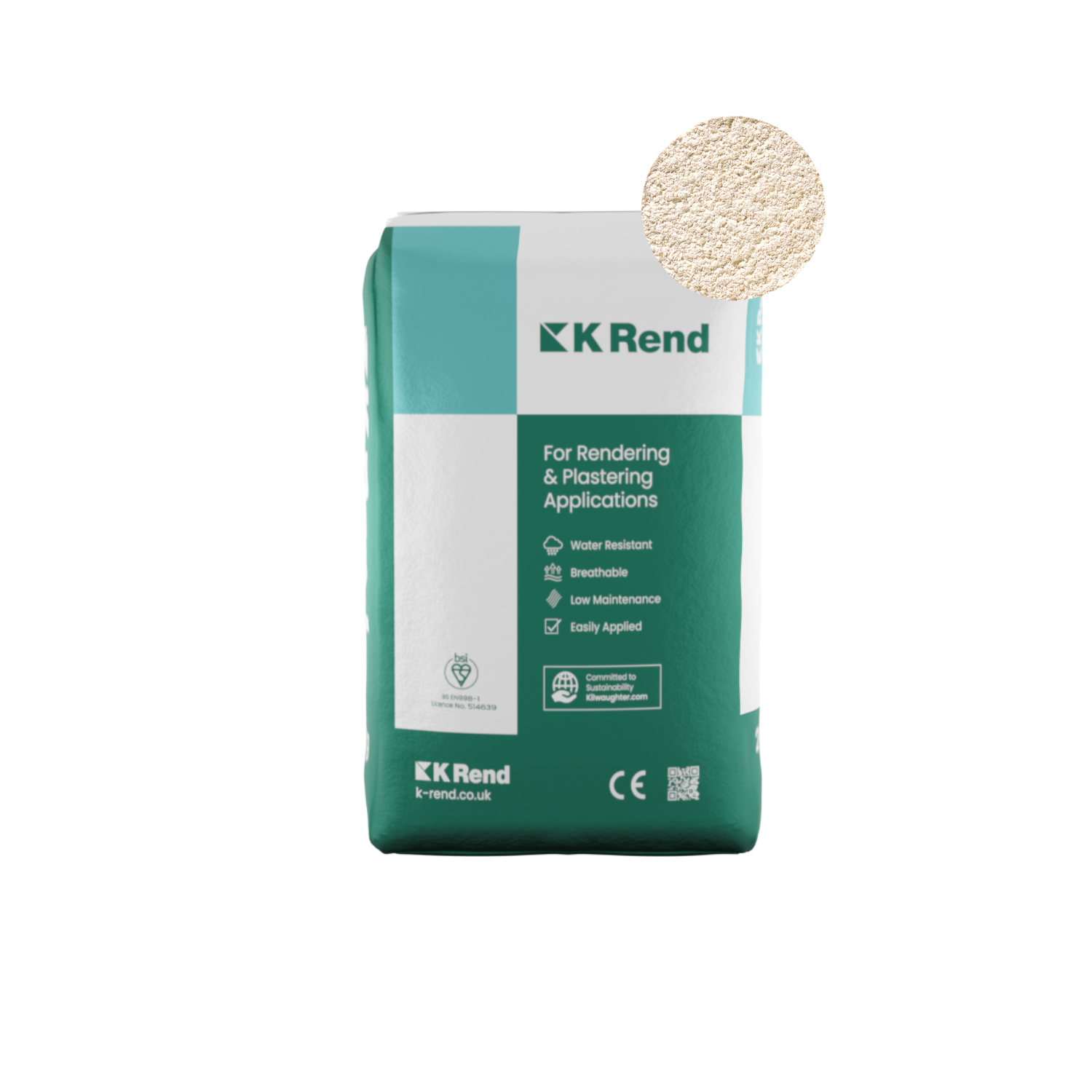 K Rend - Silicone Roughcast - 25kg > Ivory