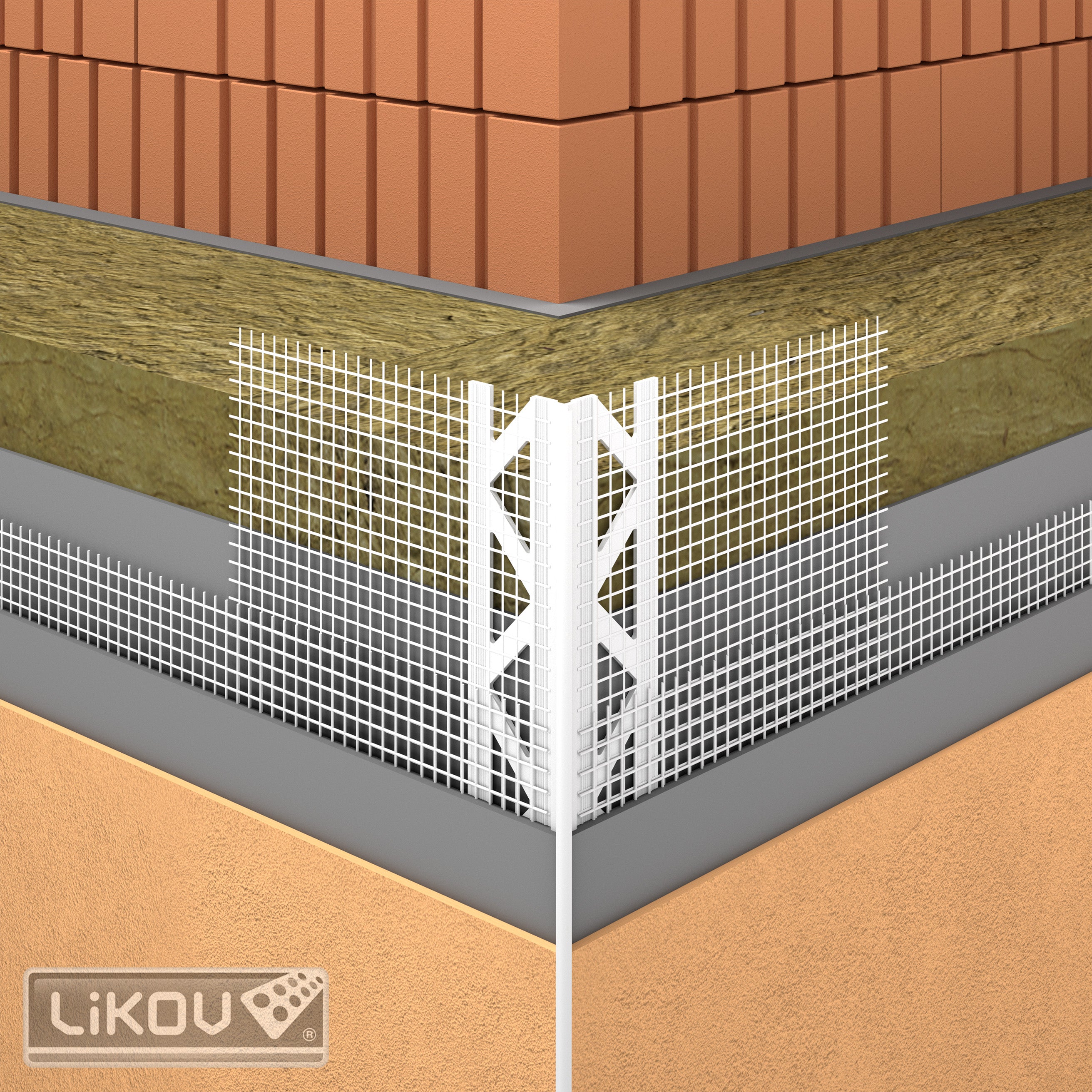 Likov - LK-H Profile Corner Mesh Bead - 6mm - 2.5m