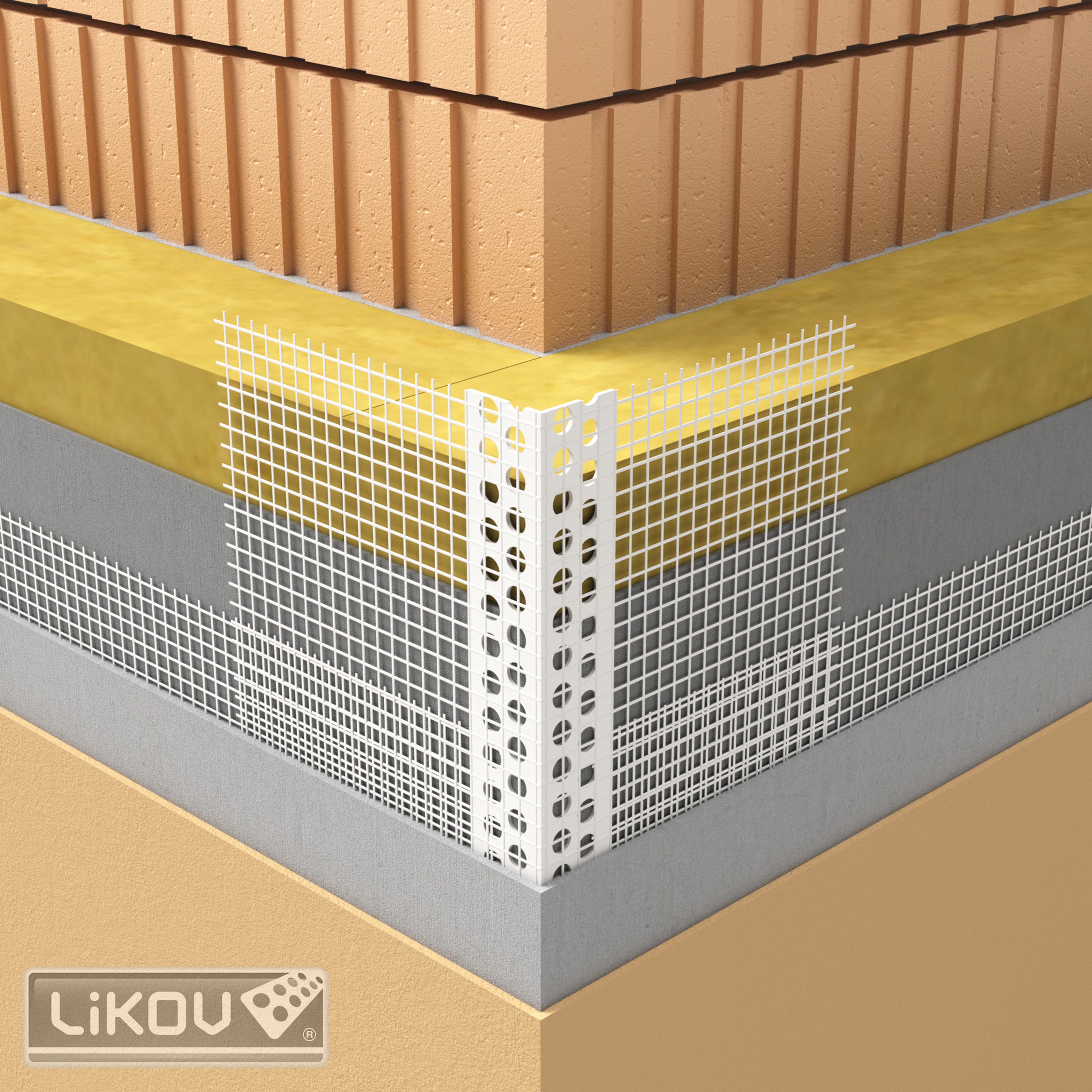 Likov - LK PVC Premium Corner Mesh Bead - 2.5m