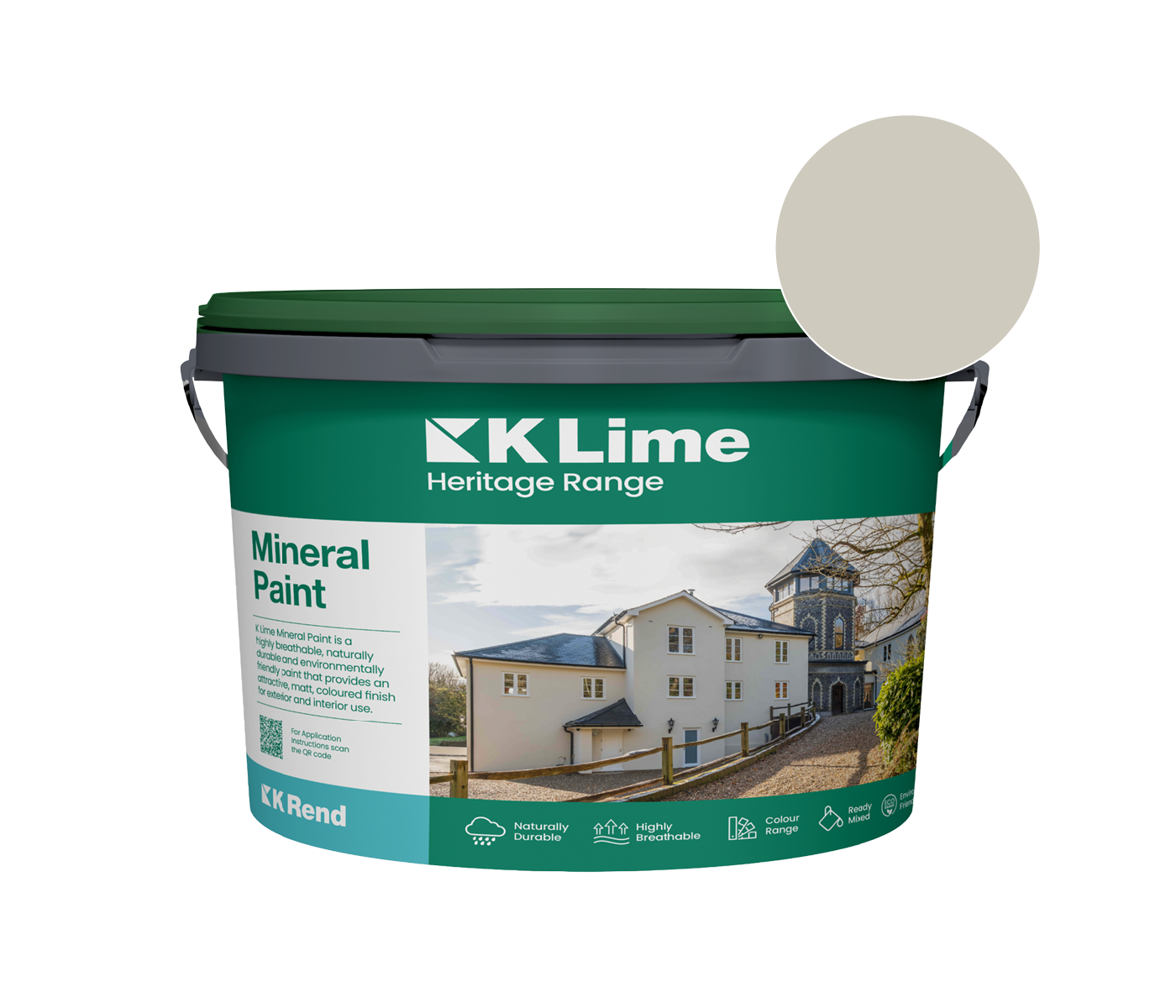 K Rend - K Lime Mineral Paint - 18kg > Pale Grey