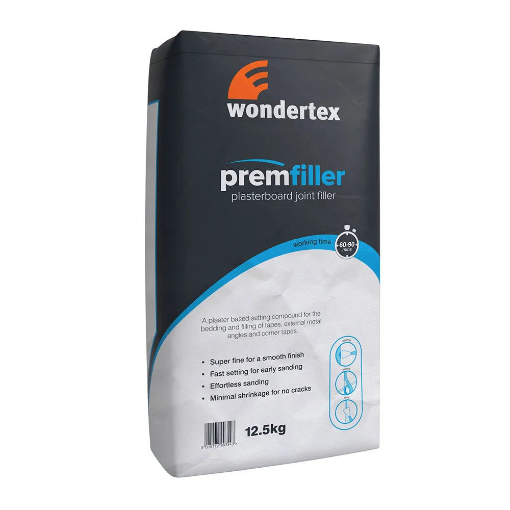 Wondertex - Prem Filler Plasterboard Joint Filler - 12.5kg
