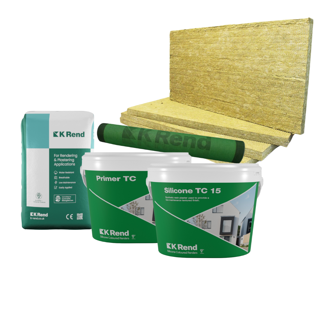 K Rend Thincoat Render System onto Mineral Wool (EWI System)