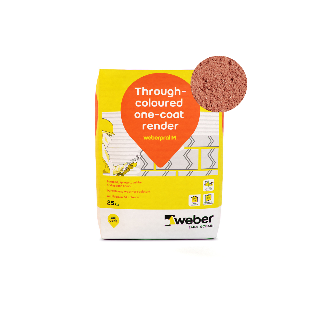 Weber - Weberpral M - 25kg > Brick Red