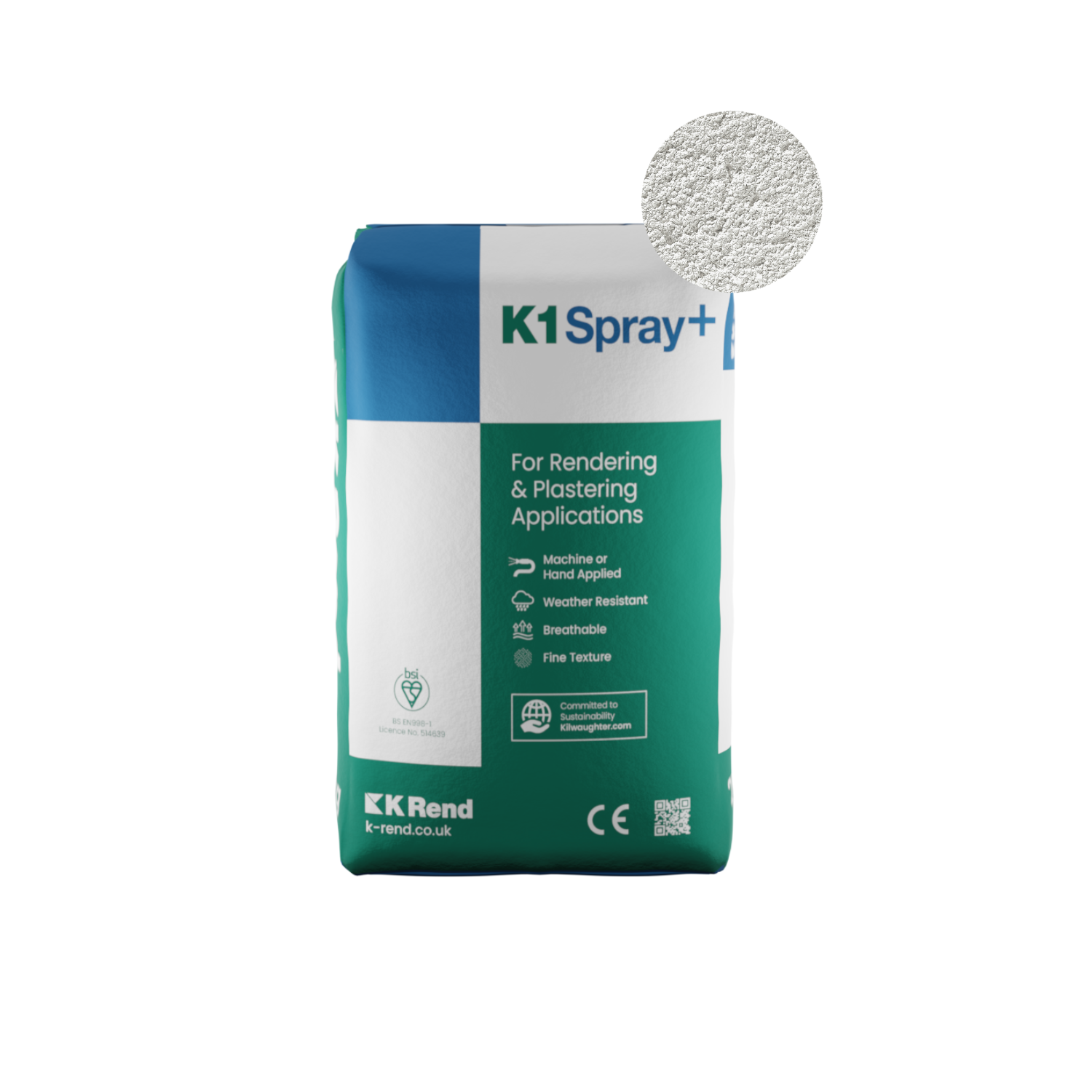 K Rend - K1 Spray+ - 25kg > Grey