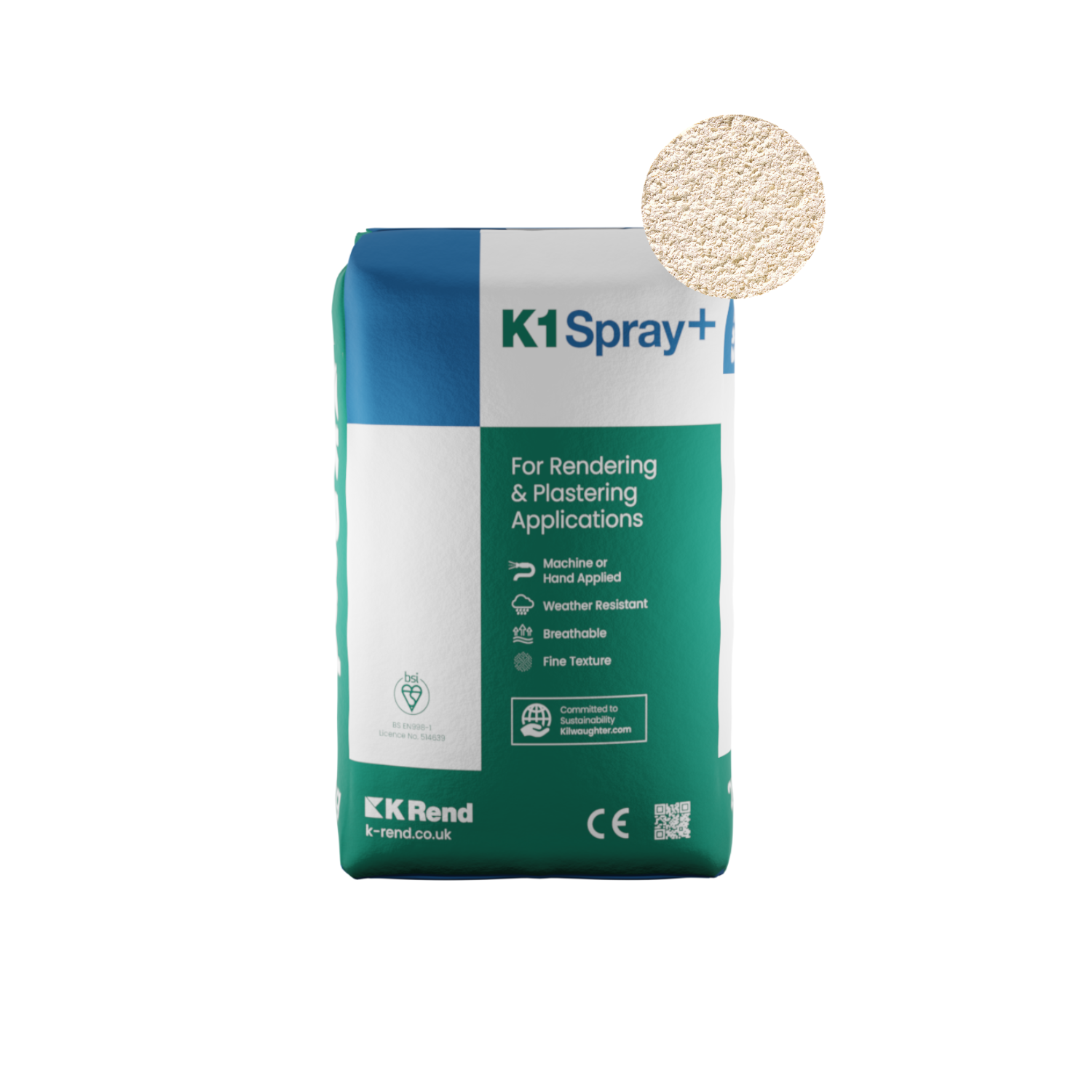 K Rend - K1 Spray+ - 25kg > Ivory