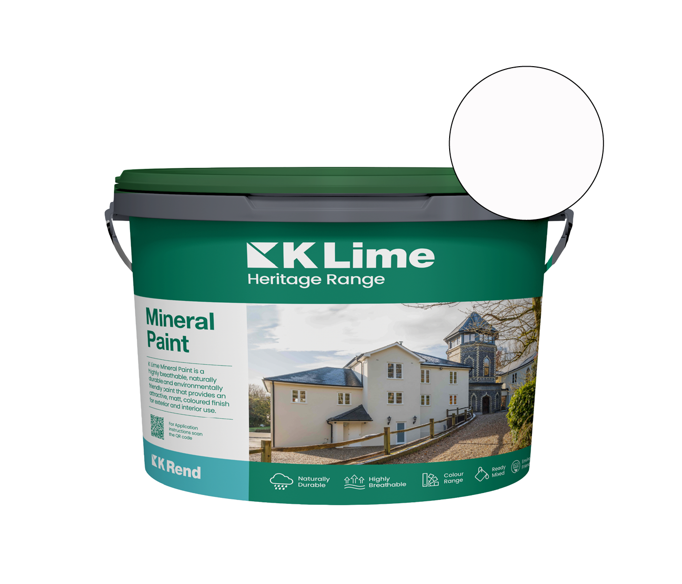 K Rend - K Lime Mineral Paint - 18kg > Bright White