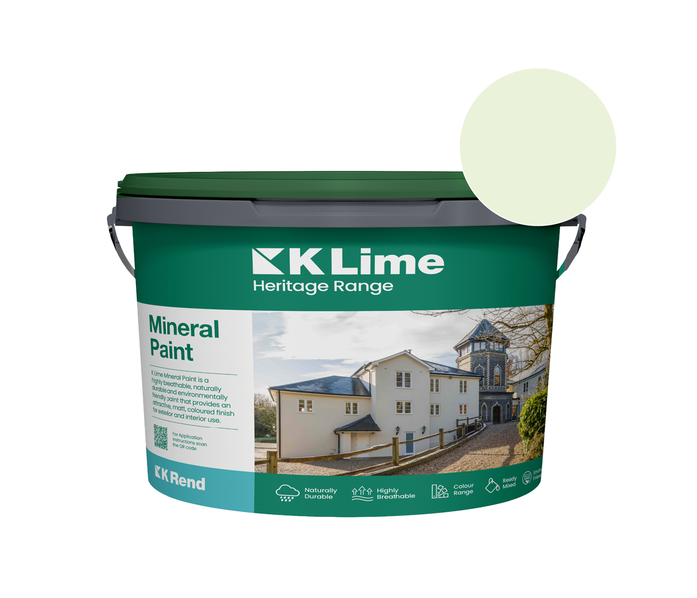 K Rend - K Lime Mineral Paint - 18kg > Mint Green