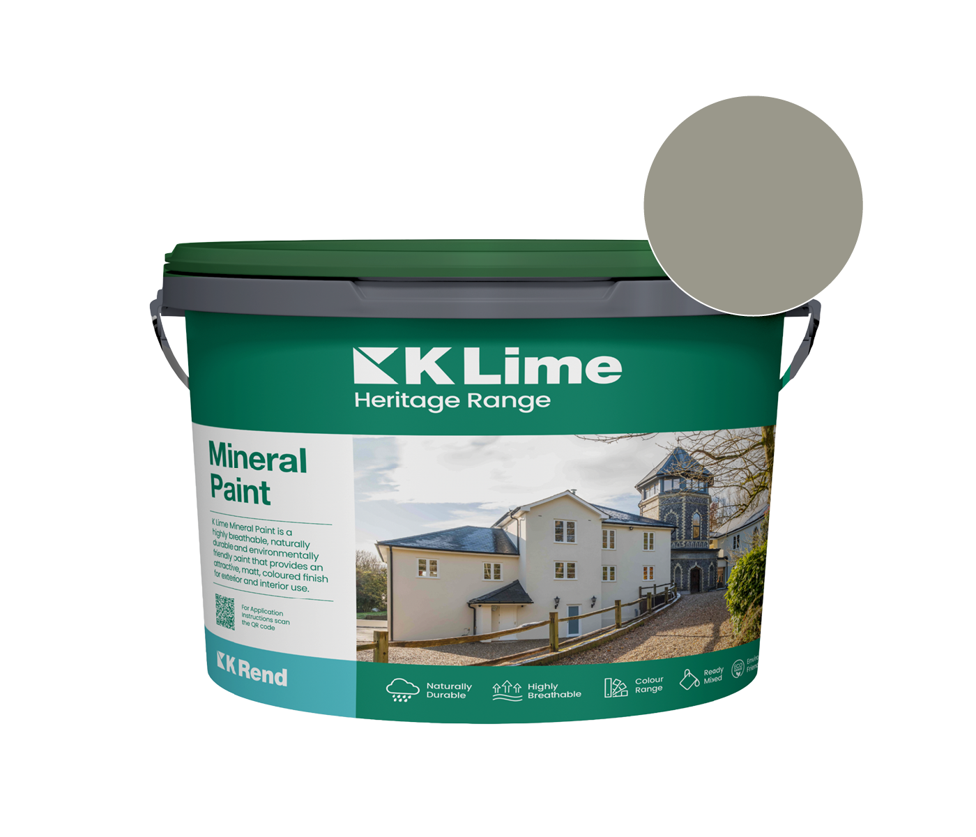 K Rend - K Lime Mineral Paint - 18kg > Grey