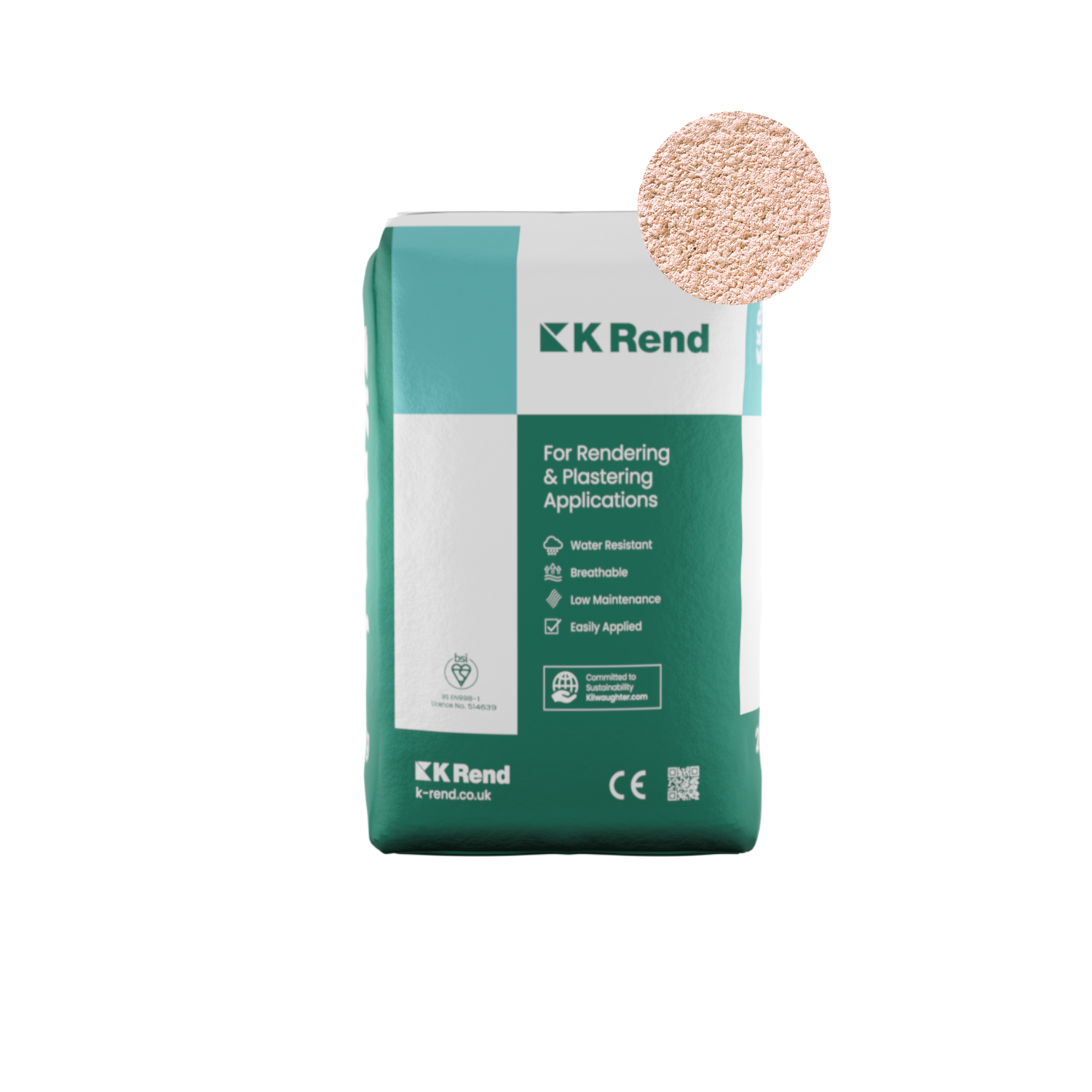 K Rend - LW1 Lightweight Render - 20kg > Salmon Pink
