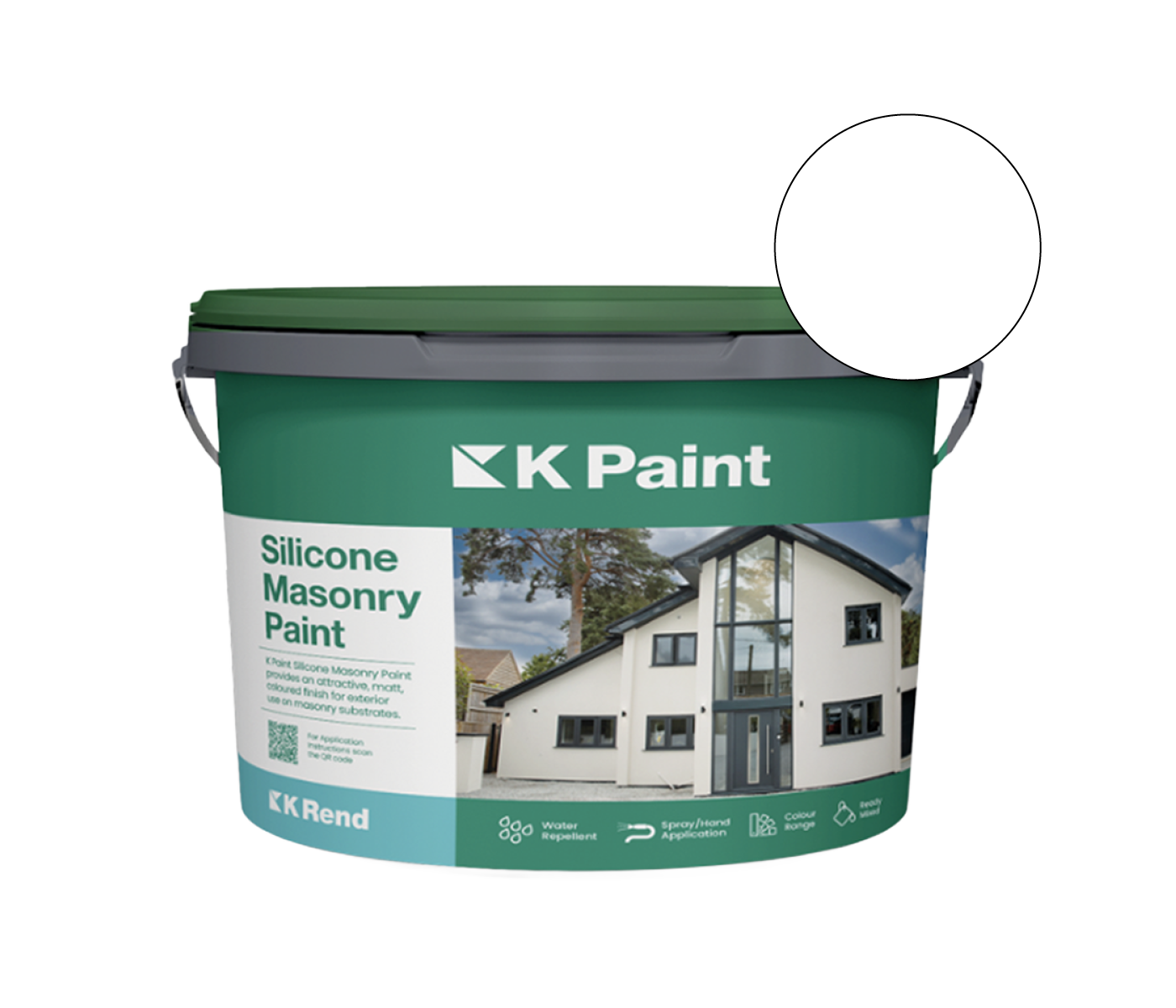 K Rend - Silicone Masonry Paint (K Paint) - 18kg > Bright white