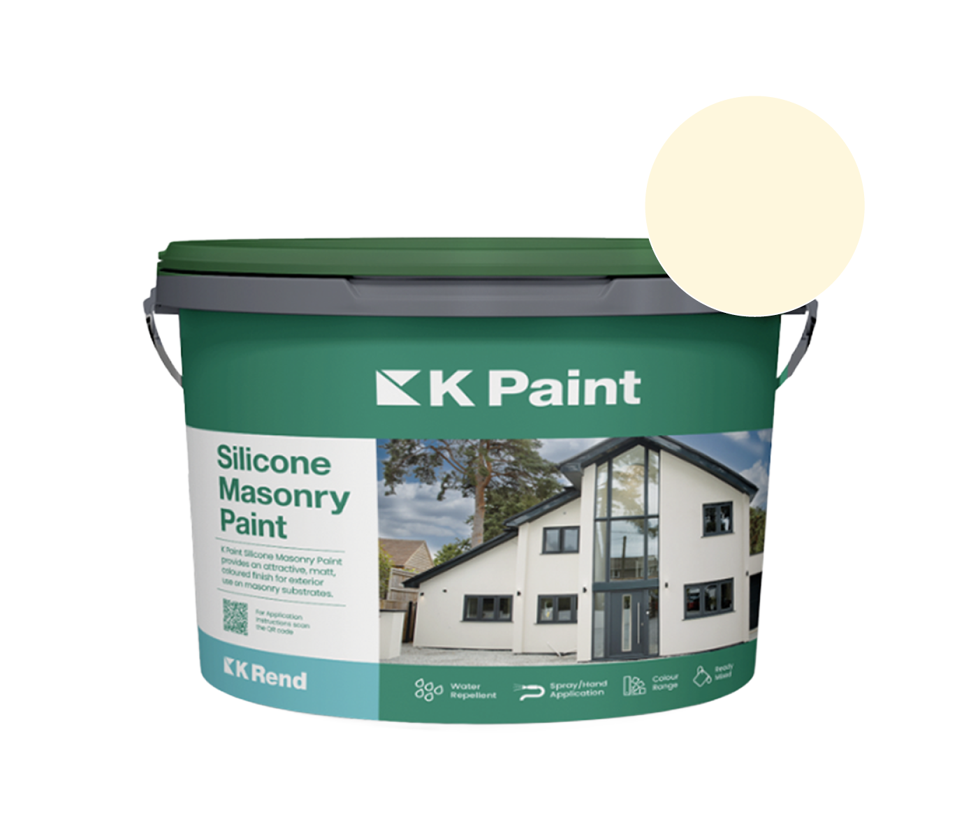 K Rend - Silicone Masonry Paint (K Paint) - 18kg > Ivory