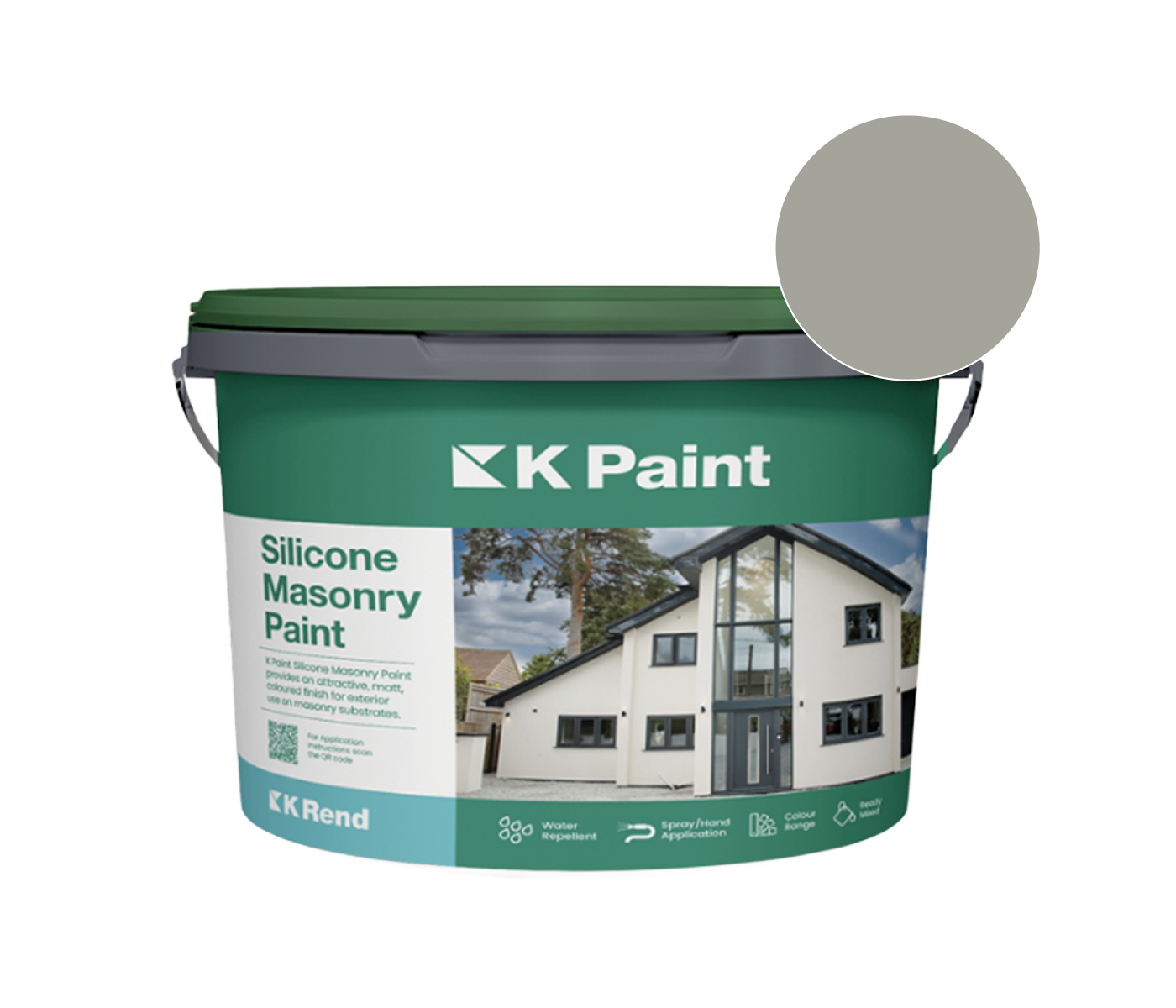 K Rend - Silicone Masonry Paint (K Paint) - 18kg > Pewter Grey