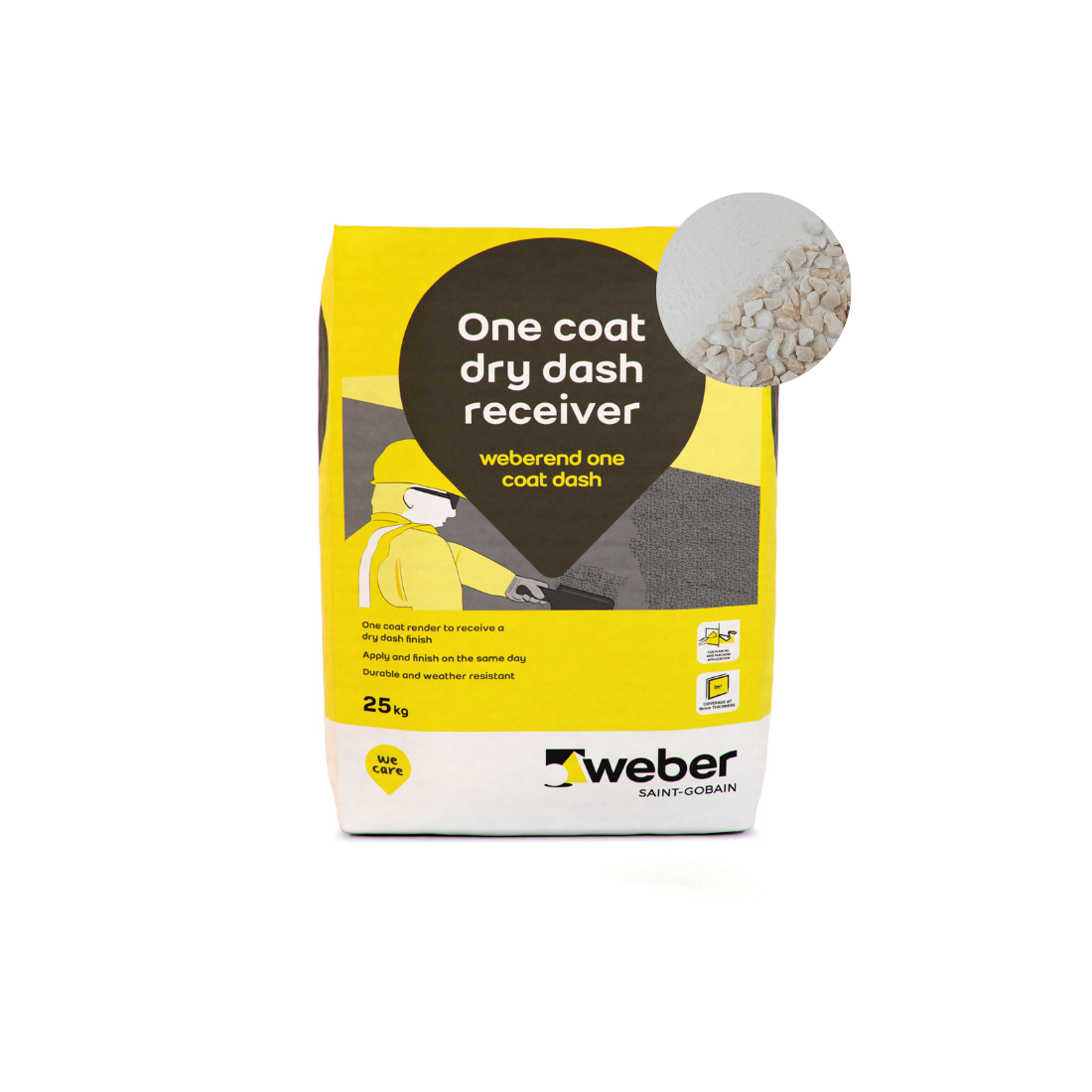 Weber - Weberend One Coat Dash Receiver - 25kg x 10 > White